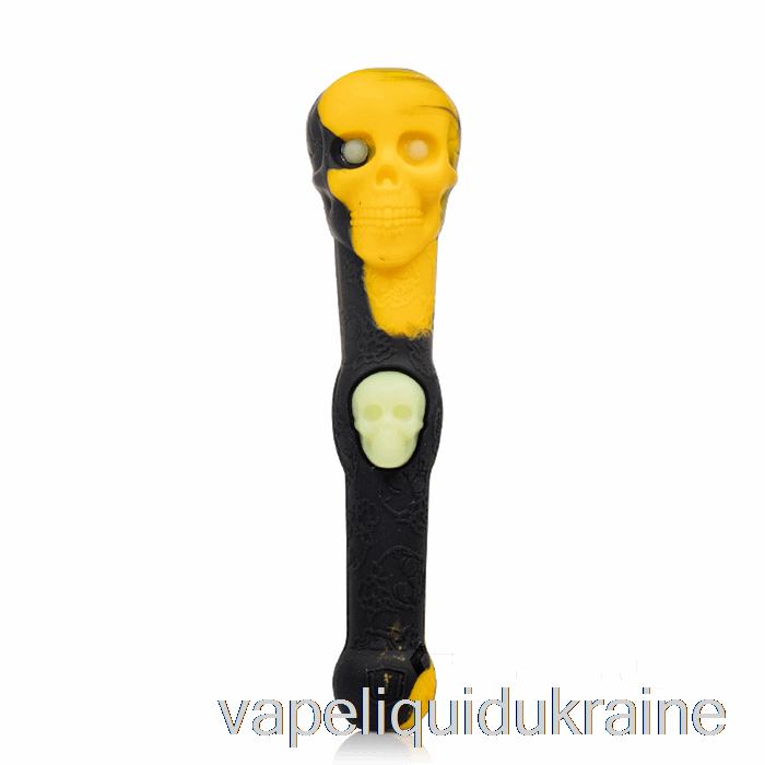 Vape Liquid Ukraine Stratus Skull Dipper Silicone Dab Straw Sol (Black / Yellow)